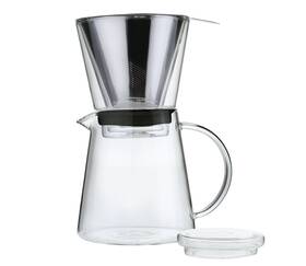 Zassenhaus 006528045000 M045000 Glass/stainless Steel Pour-over Coffee Brewer 4.75 Inch Diameter X 8.5