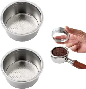 Zgluzp 785768246425 1 Pc Stainless Steel Coffee Filter 51mm Pressurized Espresso Silver