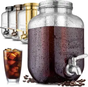 Zulay Kitchen 313057848892 1 Gallon Cold Brew Coffee Maker - Large Iced Tea And Pitch