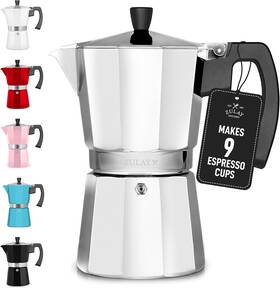 Zulay Kitchen 313107979927 Moka Pot Espresso Stovetop Coffee Maker - Leak-proof Stainless Steel Eas