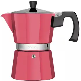 Zulay Kitchen 445043085073 3-cup Premium Moka Pot Stovetop Espresso Maker-red