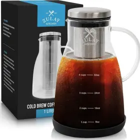 Zulay Kitchen 650181996991 Cold Brew Coffee Maker Glass Pitcher With Stainless Steel Filter