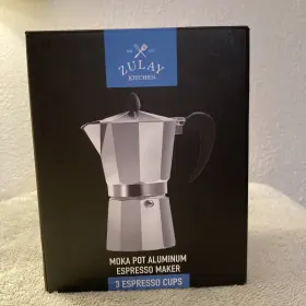 X002dvt9wf Zulay Kitchen Moka Pot Aluminum Expresso Maker 3 Cups. New In Box