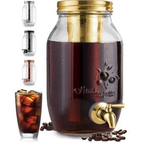 Zulay Kitchen Z-mcbm-sgt1.5l-gld 1.5l Cold Brew Coffee Maker Thick Glass Carafe And Stainless Steel Filter