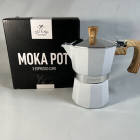 Zulay Kitchen Z-mk-pot-wht-5-5 Classic Stovetop Espresso Maker Great Flavored Strong New