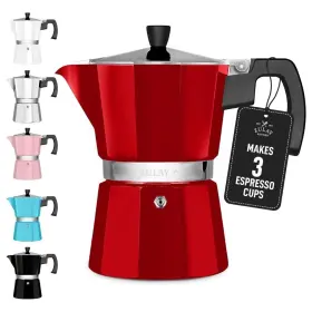 Z-mk-pt-3c-rd Zulay Kitchen Stovetop Espresso Maker - Moka Pot 3 Cups