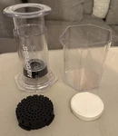 Aeropress Clear Coffee Maker +filters +carafe /for Parts Only. Read Description. Price: $45.00.