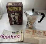 Morenita Express 6 Cup Stovetop Espresso Pot Coffee Maker W/box & Clean Used. Price: $24.99.