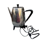 West Bend No. 7248 9 Cup Coffee Pot Stainless Steel Automatic Percolator Used. Price: $30.00.