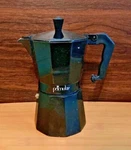 Primula 6 Cup Aluminum Espresso Coffee Maker Black 12 Oz Stovetop Pot Used. Price: $14.95.