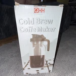 Qhh Cold Brew Coffee Maker Glass Stainless Steel Pour Spout Handle Lid New. Price: $17.49.