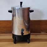 Vintage West Bend Coffee Percolator Pot, Aluminum, 12-30 Cups, Inc Cord, Works Used. Price: $31.49.