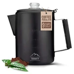 Toughty Yosemite Percolator Coffee Pot Classic Stovetop 9 Cups, Black Matte New. Price: $71.94.