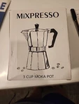 Mixpresso Moka Pot 3 Cup Stovetop Espresso Coffee Maker, Made China New. Price: $11.95.