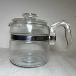 Vintage Pyrex 7754B Glass Coffee Pot & Lid Only 2 - Cup Flameware Percolator Used. Price: $44.99.