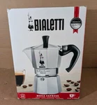 Bialetti Moka Express Iconic Italian Stovetop Espresso Maker Silver, 6 Cups New. Price: $28.79.