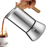 Vaolvpant No Coating 6 Cup Moka Pot Thickened 304 300ML, Silver New. Price: $35.48.