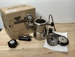 Bellman Espresso & Steamer Cx 25P Portable Stovetop Coffee Maker + Milk Frother Open. Price: $144.99.