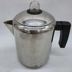Vintage Copco Stove Top Percolator Stainless Steel 8 Cup Coffee Pot Used. Price: $39.00.