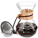 Vaolvpant Coffee Pour Over 20.3OZ, Clear With Stainless Steel Filter New. Price: $33.57.