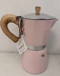 3 Cup Gnali & Zani Stovetop Moka Pot Express Coffee Maker New Pink. Price: $29.95.