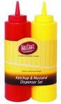 Tablecraft Nostalgia 2-PIECE Ketchup And Mustard Dispenser 1 Pack, Red/yellow New. Price: $15.99.