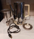 M156 Vintage Montgomery Wards Signature Percolator Coffee Pot Cracked Base For. Price: $9.99.