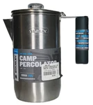 Stanley Adventure 1.1 Qt Camp Percolator Stainless Steel Coffee Pot Cool Grip New. Price: $49.99.