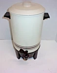 Vintage West Bend Automatic 12 Cup Party Percolator No. 1830 Almond U.s.a. Used. Price: $28.99.