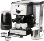 All-in-one Espresso Machine With Milk Frother 7-PIECE Set Latte Maker Includes. Price: $362.56.