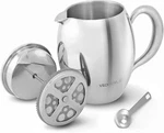 Cafetiere French Press Coffee Maker By Veohome - Grey Stainless Steel New. Price: $53.98.