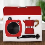 Ditosh Moka Pot Espresso Set With Electric Stove 3 Cup 2-IN-1, Red New. Price: $47.17.