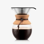 34OZ Pour Over Coffee Maker Glass Stainless Steel Filter Cork Grip Portugal New. Price: $27.99.