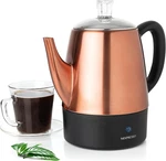 4 Cup Percolator Coffee Pot Electric, Copper Stainless Steel New. Price: $89.99.