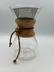 Primula Pour Over Coffee Maker With Reusable Stainless Steel Drip Filter, Boro Used. Price: $18.00.