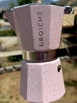 Grosche Milano Pink Moka Pot Espresso Maker Aluminum Matte Portable Used. Price: $21.40.