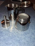 Bonvivo Stainless Steel Stovetop Espresso Maker Moka Pot Induction Compatible Used. Price: $29.99.