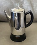 Cuisinart Classic Cup Stainless Coffee Percolator PRC-12 Tested No Power Cord Used. Price: $27.47.