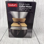 New - Bodum Pour Over 8 Cup Coffee Maker Mesh Filter 34 Fl. Oz Perm.. Price: $24.99.