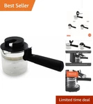 Elegant 4-CUP Glass Carafe With Black Handle For Perfect Espresso Brewing New. Price: $22.97.