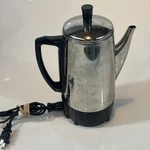 Presto 0282202 Electric Coffee Percolator Pot 6 Cup Stainless Steel Used. Price: $19.87.