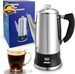 Electric Coffee Percolator Stainless Steel Maker With Clear Brew Progress New. Price: $82.98.