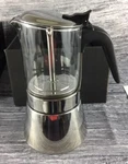 Geesta Premium Crystal Glass-top Stovetop Espresso Moka Pot 6 Cup Coffee Maker Open. Price: $41.46.