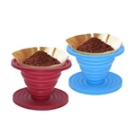 2 Pcs Collapsible Pour Over Coffee Dripper,reusable Small, Blue + Red New. Price: $19.41.