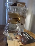 Chemex CM-8A Pour Over Cup Glass Coffeemaker Clear Used. Price: $37.49.
