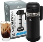 Vinci Cold Brew 360, Glass Coffee Maker Featuring Patented Dual Filter New. Price: $51.79.