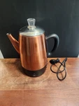 Moss & Stone Percolator Coffee Pot Electric 8/10 Cup Stainless Steel Copper Used. Price: $25.00.