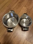 Solingen Berghoff Stainless Steel Double Handle Pot Or Bowl Set Used. Price: $25.00.