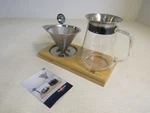 Aquach Pour Over Coffee Maker Silver Stainless Steel Open. Price: $41.76.
