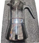 Geesta Premium Crystal Glass-top Stovetop Expresso Moka Pot 4 Cups Open. Price: $49.00.